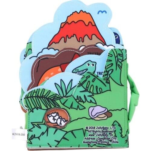 Baby Book English Safe Polyester Books Early Education Parent-Child Interactive Story Handbook Cartoon Quiet Book for Kids