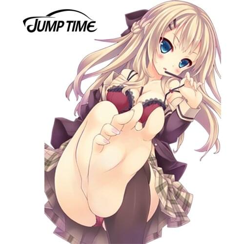 JumpTime 13cm x 9.4cm Anime Sweet Girl Ryo Chica Collection Sexy Beauty Fun Car Stickers Styling Removable Vinyl Decal