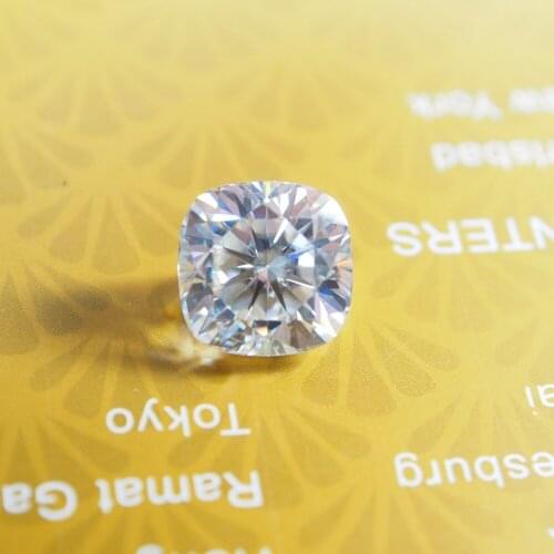 14x14MM Big Size Lab Created Cushion Cut Moissanite VVS D Colorless Loose Stones Making for Ring
