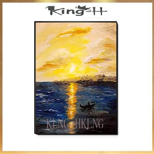 Oil Painting By Handpainted Modern Seaview Abstract Canvas Painting Wall Art Pictures For Living Room Home Decor Gift Frameless