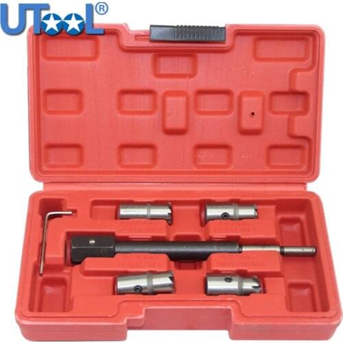 5pc Diesel Injector Cleaner Seat Kit Engine Diesel Injector Seat Cutter Carbon Cleaner