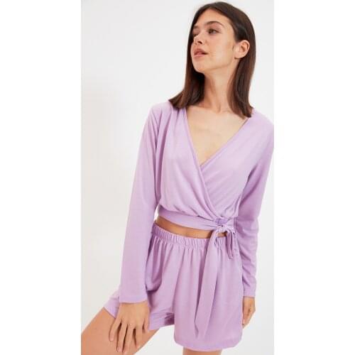 Trendyol Double Breasted Knitted Pajamas Set THMAW22PT0153