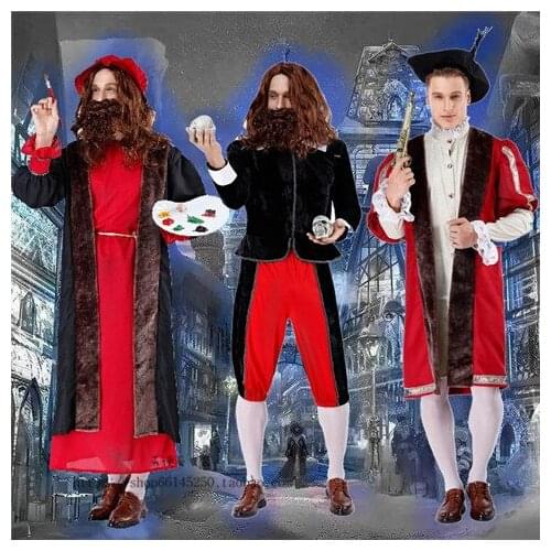 Halloween scientist Galileo musketeers European aristocrats COSPLAUY film costume outfit