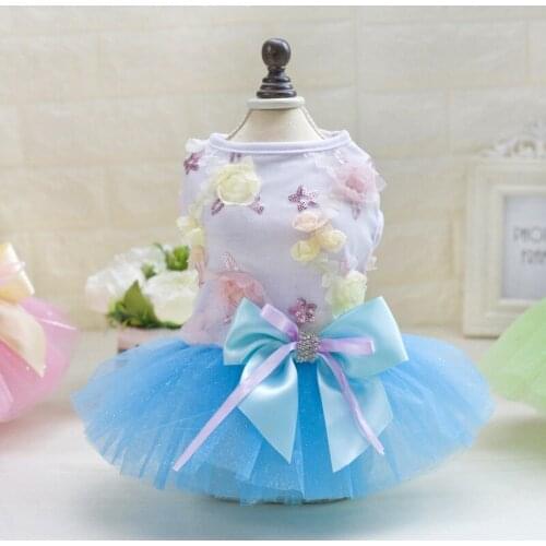 2Pcs Sweety Dogs Dress Cute Spring Summer Puppy Small Dog Lace Princess Chihuahua Dog Mascotas Roupa