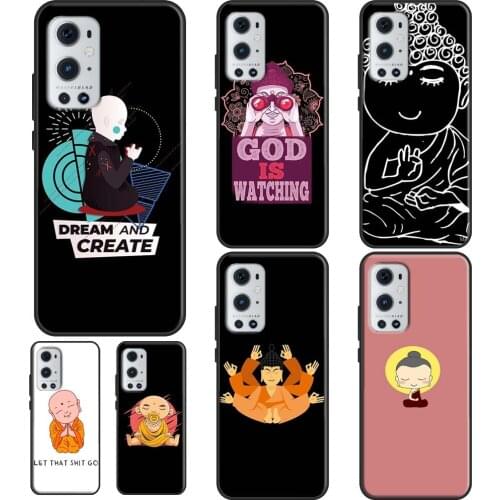 Cute Buddha Monk Zen Buddhism For OPPO Realme 6 7 8 Pro Q3 GT Neo C3 C11 C21 Case For OnePlus 9 Pro 7 8 Pro 8T 9R Nord
