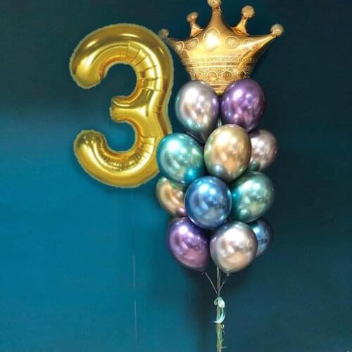 40 inch gold number birthday decoration Giant 0-9 number balloon helium foil balloons kids Baby Shower Supplies soporte globos