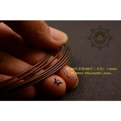 PE 6N occ DIY fever earphone cable 105core 1.2mm (Price is for 6meters)