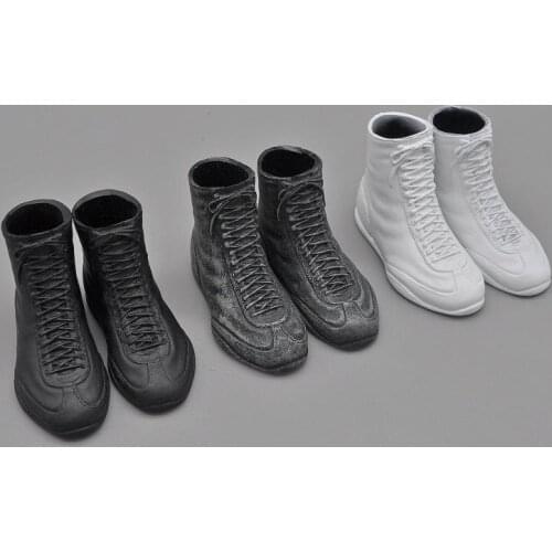 For Sale ZCWO MH3 1/6th Soldier Boxer Fighting Boots Shoes Old Black Version For Usual Doll Figures Collection