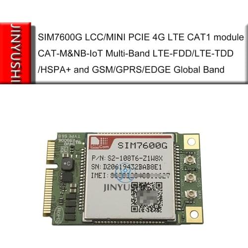 SIMCOM SIM7600G LCC/MINI PCIE 4G LTE CAT1 module CAT-M&NB-IoT Multi-Band LTE-FDD/LTE-TDD/HSPA+ and GSM/GPRS/EDGE Global Band