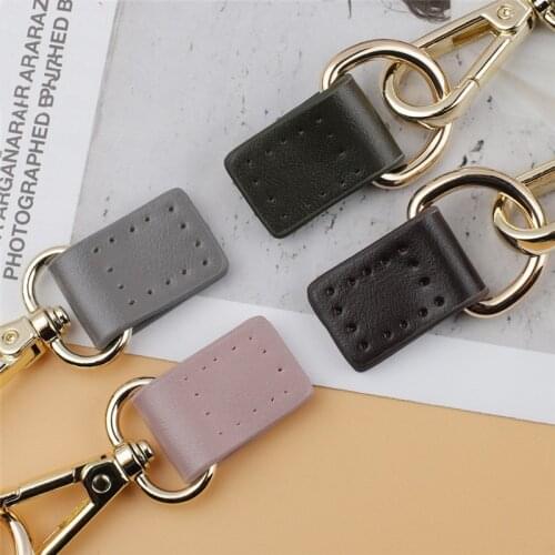 Golden Buckle Genuine Leather Replacement Strap For Wrislet KeyChain Cellphone Purse Wallets Hand Strap 50pcs