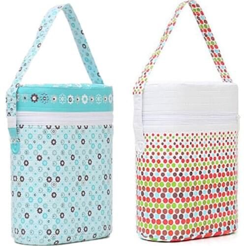 Cute Cartoon Baby Bottle Bag Portable Baby Bottle Insulation Bags Mummy Handbag Milk Thermal Food Warm Bag