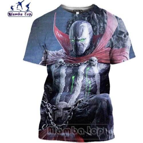 Mamba Top 2021 Harajuku 3D Print Anime Spawn T Shirt Women Hip Hop Men Tshirt Holiday Beach Mens T-shirts Cosplay Black Clothes