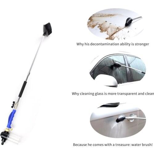High-pressure Foam Water Gun with Brush Long Rod Household Detachable Car Cleaner Washing Tools Auto Washing Portable