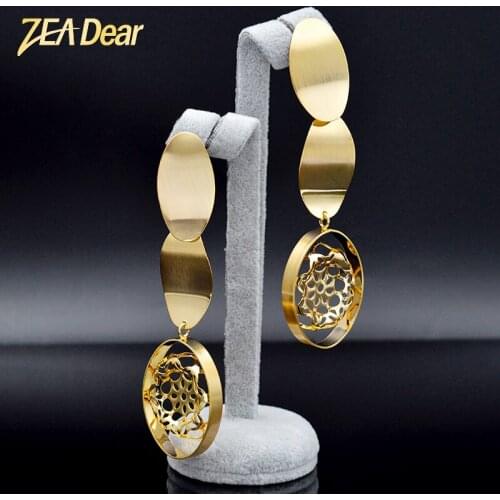 ZEA Dear Jewelry Romantic Heart Earrings Findings For Women Long Drop Dangle Earrings Hot Selling Jewelry For Party Wedding Gift
