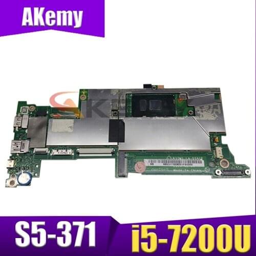 Akemy laptop Motherboard For ACER Aspire S5-371 i5-7200U Mainboard LA-D591P SR2ZU