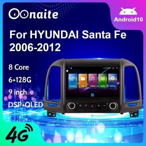 Android 10.0 Multimedia Player For Hyundai Santa Fe 2 2006-2012 GPS Navi 2din Video Car Radio Head Unit WiFi 4G SIM 2 din no dvd