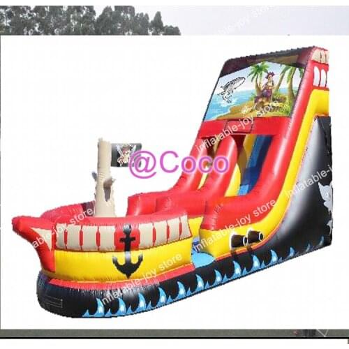 Free air ship to door!7m/23ft Popular Pirate Ship Inflatable Bounce Slide,Commercial Rental Inflatable Slide for Sale