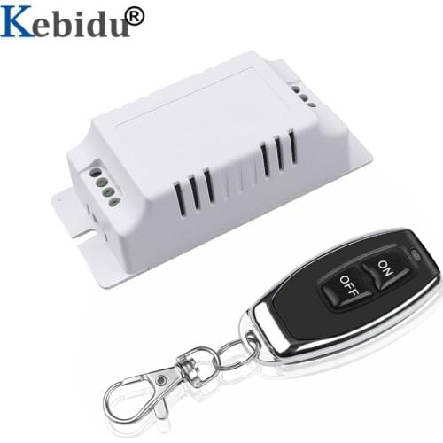 KEBIDU 433 Mhz Wireless RF Remote Control Switch AC85-250V 2CH Relay Receiver Module With On/Off Remote Controls