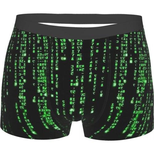 Binary Code The Matrix Neo Morpheus American Science Fiction Action Film Underpants Cotton Panties Male Underwear Ventilate