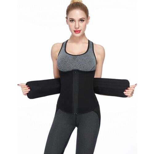 Black Gray Neoprene Waist Cincher Corset Shaper Tummy Belly Girdle Waist Trainer Slimming Belt Slim Body Shapewear Women S-XXXL