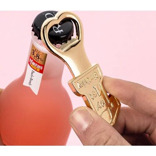 Digital One Shape Bottle Opener Zinc Alloy Babys First Birthday Gift for Guests Golden Beer Opener Birthday Favors for Guests