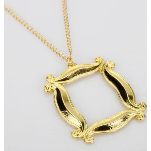 Enamel Friends Tv Show Acrylic Pendant Jewelry Photo Frame Necklace Pendant For Good Friends Gifts