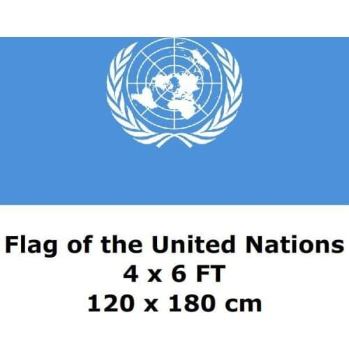 United Nations Flag 4X6FT 100D Polyester Large Flags And Banners