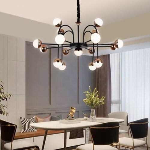 2020 Postmodern creative chandelier Nordic style light luxury simple atmosphere magic bean modern lamp living room dining room