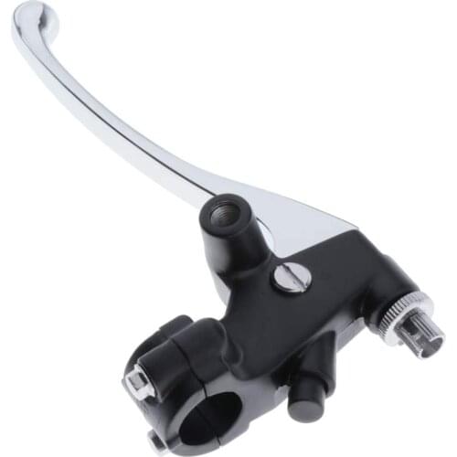 Motorcycle Left Clutch Brake Handle Lever Perch for Honda CB CB400 400 Dirt Motor Bike Motocross Parts (Silver)
