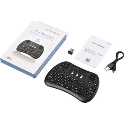 Genuine Gtmedia i8S No Backlit Mini Wireless Keyboard English 2.4Ghz Air Mouse with Touchpad Remote Control For Android TV Box