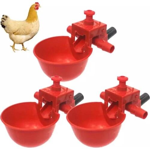 10/20/50Set Chicken Waterer Hens Quail Birds Drinking Bowls Water for Chicken Coop Chick Nipple Drinkers Poultry Animal Supplie