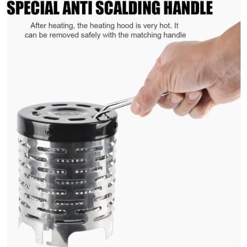 Outdoor Survival Camping Durable Heater Stove Delicate Texture Portable Gas Warmer Stove Stainless Steel Heating Cover Equipment
