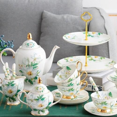 New 15pc Cute Miniature Dollhouse Dinnerware Porcelain Tea Set Tableware Cup Plate Colorful Floral Print