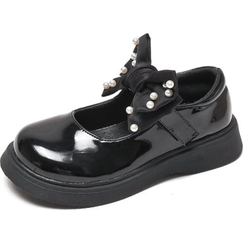 New Girls' Leather Shoes Fashion Little Girls Princess Performance Shoes Kids Casual Single Shoes Student Autumn 2021 G130