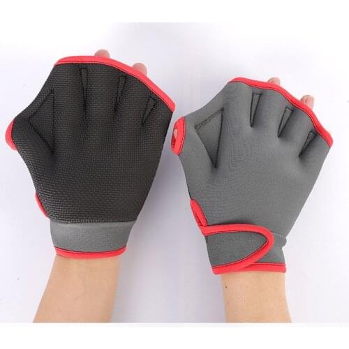 Swimming Gloves Diving Training Mens Hand Fins Flippers Swim Finger Frog Webbed Gloves Paddle Elasticity High Quality Durable