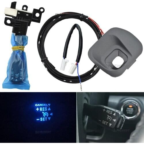 For Toyota Prius Cruise Control Switch with Blue LED 84632-34011 84632-34017 84632-0F010 45186-47030-B0/C0 Steering Wheel Cover