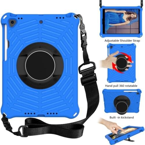 Full Protection Tablet Case for IPad Pro 11 Air 4 10.9 Air2 10 2 Mini 5 9.7 EVA Case Anti-fall Stand Cover with Shoulder Strap