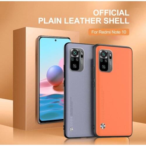 Red mi note 10 Leather Shockproof Protect cover For redmi note 10 Pro max 10S NOTE10 note 10 s note10 5G 4G Silicone Frame Case