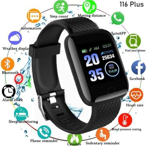 116Plus D13 Smart Watch Men Women Fitness Tracker Heart Rate Blood Pressure Monitor Sport Waterproof Smartwatch For Android IOS