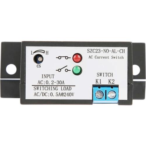IP30 Waterproof Normally Open Current Sensing Switch Adjustable AC 0.2-30A SZC23-NO-AL-CH Mutual Inductance Switch
