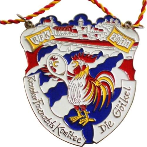 High quality colorful cock medal new sport competition medal