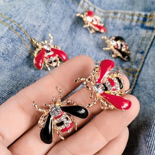 Crystal Rhinestones Insect Brooch Colorful Rhinestone Bee Brooches For Women Jewelry Banquet Christmas Gifts Accessories Jewelry