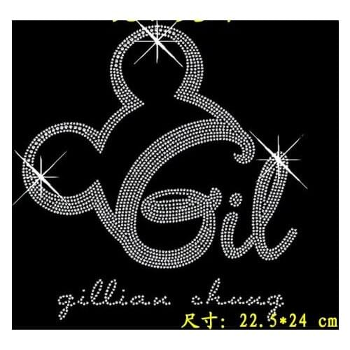 2pc/lot Big patches hot fix rhinestone applique iron on crystal transfers design rhinestones fix for shirt