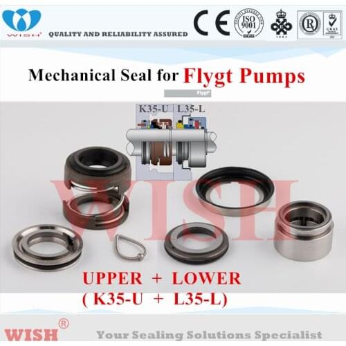 35mm upper (K)+ lower (L) mechanical seal /Flygt and Grindex pump code 2084/2135/2151.011/2151.050