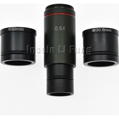Binocular Trinocular Microscope Camera 0.5X C-Mount Lens For 23.2mm 30mm 30.5mm CCD CMOS Camera Adapter Eyepiece Accessories