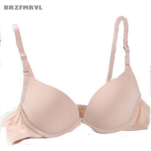 Beige white color support women sexy push up bra top sexy bra lovely sexy girl bra for boost chest bra push up chest brassiere