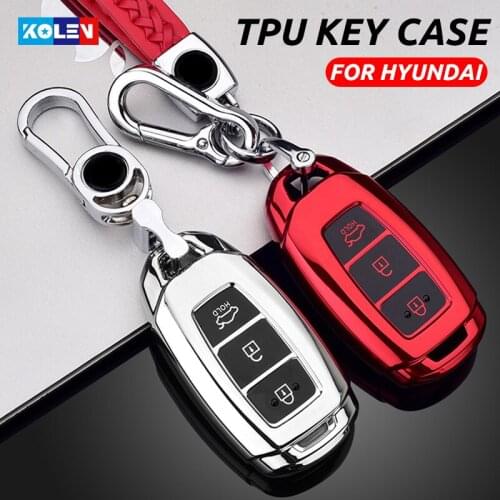 Soft TPU Car Remote Key Case Cover Shell Fob For Hyundai i30 IX35 KONA Encino Solaris Azera Grandeur lg Accent Santa Fe Palisade