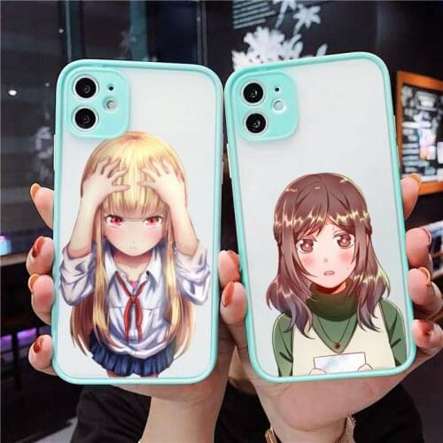 Joshikousei no Mudazukai anime Phone Case For iPhone 12 11 Mini Pro XR XS Max 7 8 Plus X Matte transparent blue Back Cover