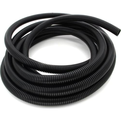New 1~10m Long AD25 Type Black Corrugated Tube 20mm Inner Dia Polypropylene(PP) Cable Tubing Conduit Pipe Tubing Hose 1pcs