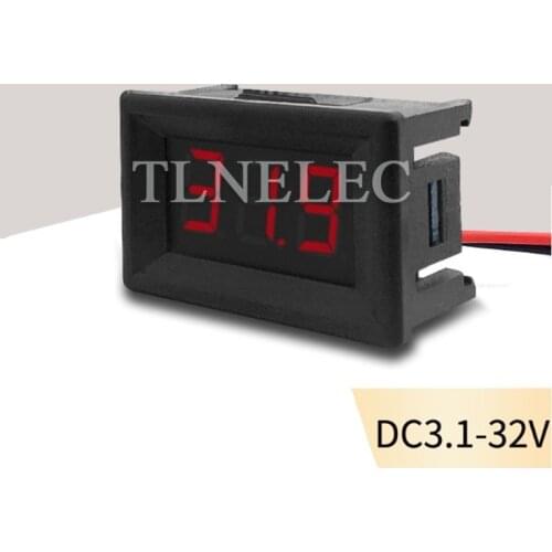 0.36 Inch Two-wire DC Voltmeter with Shell, Two-wire 30V Three-digit Led Digital Display Head, High-precision Instrument
